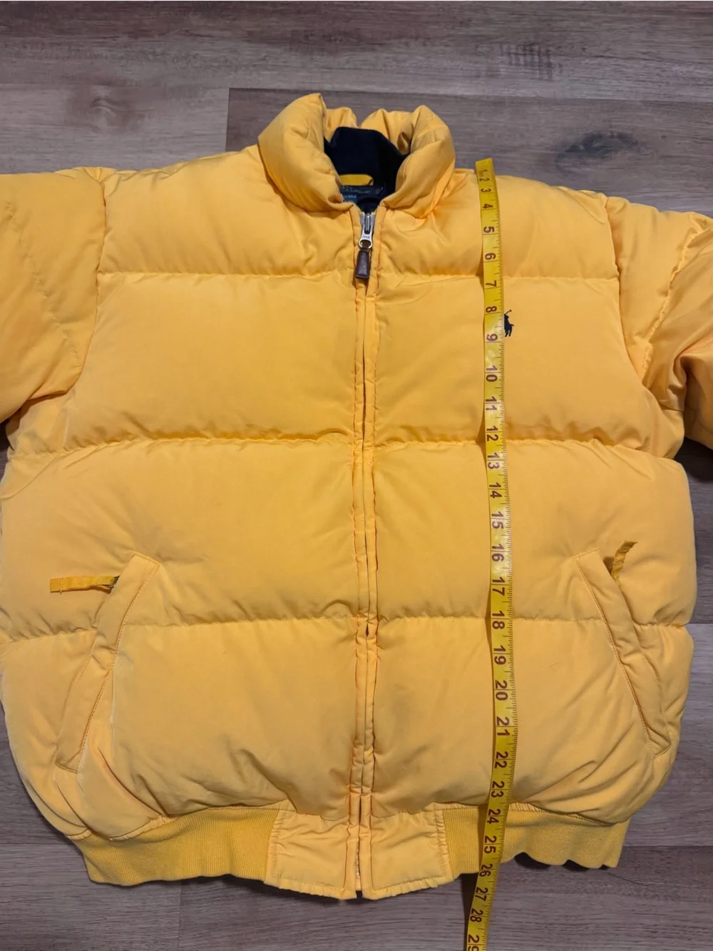 Vintage Polo Ralph Lauren Bubble Puffer Jacket Men’s Medium Yellow Nuptse Style